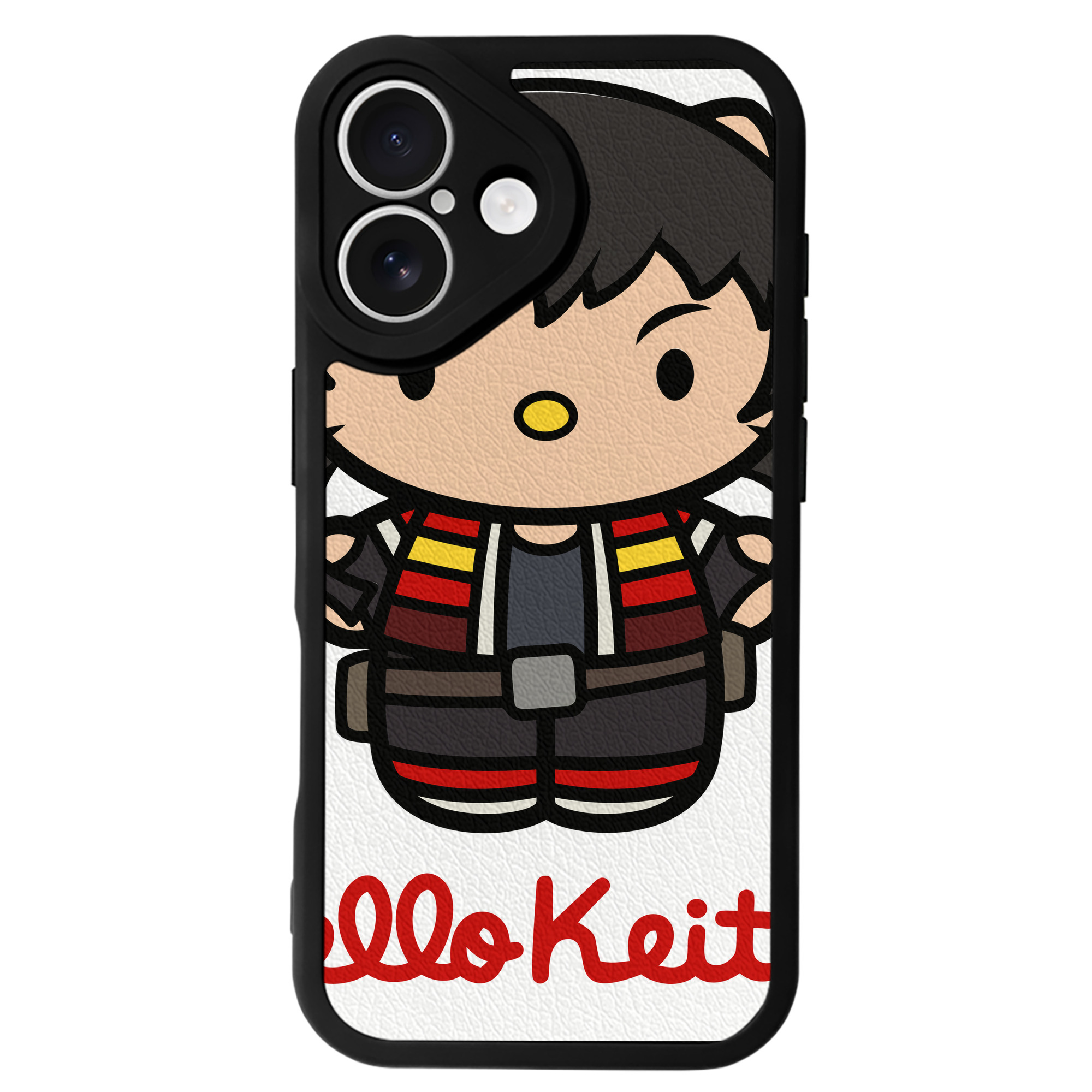 （画像用） Hello Kitty ハローキティ 【iPhone 16シリーズ対応】シリコンスマホケース（レザー調） 材質：シリコン